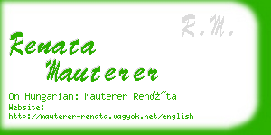 renata mauterer business card
